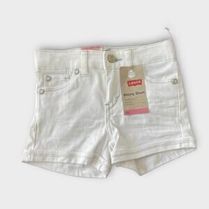 NWT Levi’s Kids 4 Reg Shorty Short White Comfortable, Durable Denim, Summer